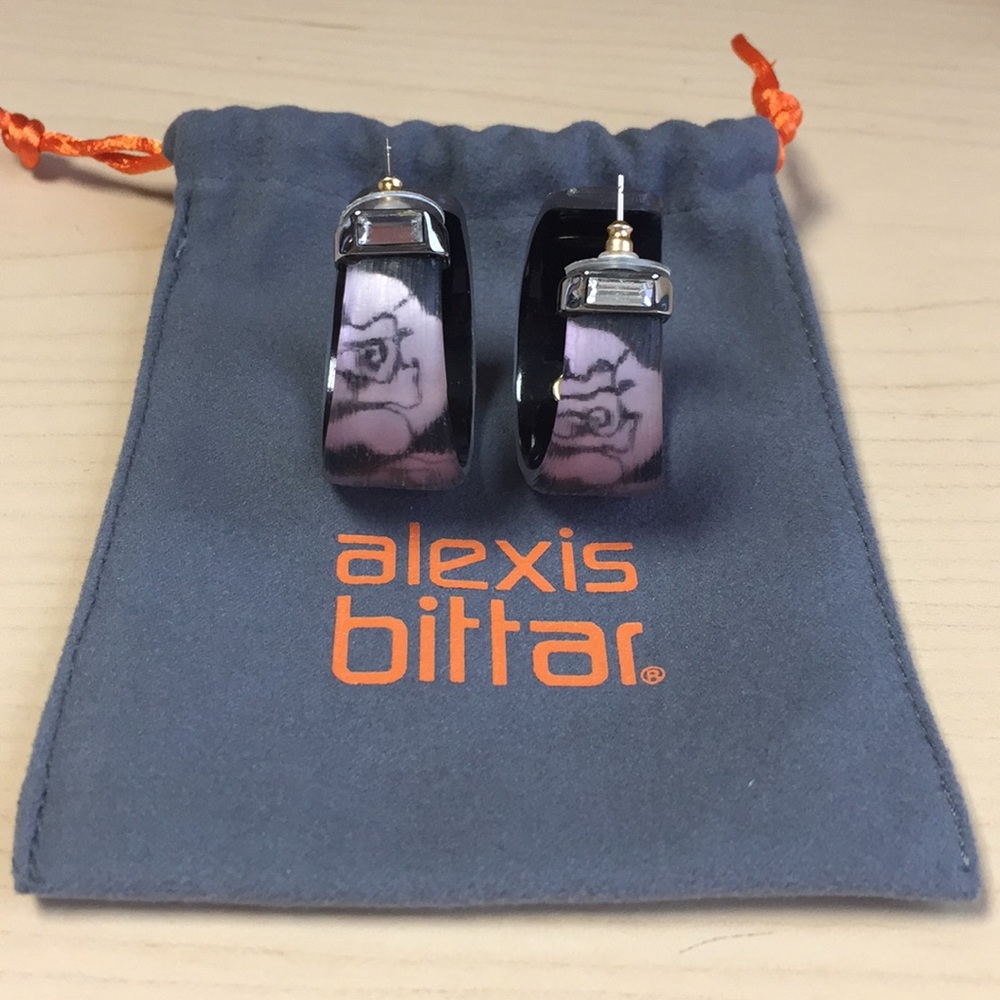 Alexis Bittar Floral Tapered Hoops